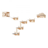 Wall Mounted Cat Shelves Tree with Jumping Boards Nest Furniture Set of 5